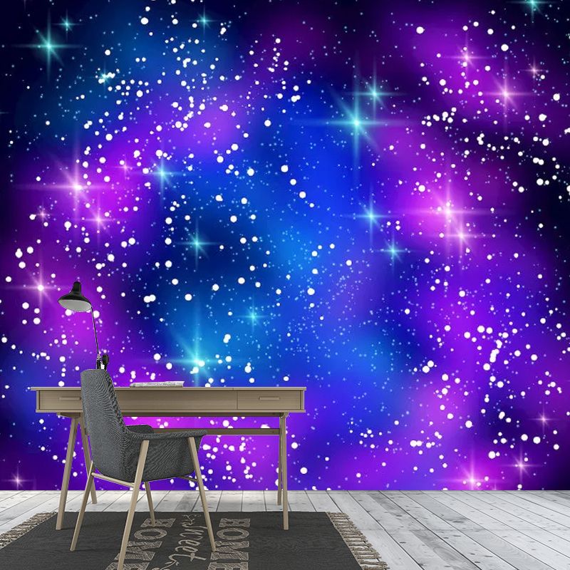 Waterproof Galaxy Wall Mural Decal Non-Woven Fabric Simple Wall Covering for Ceiling