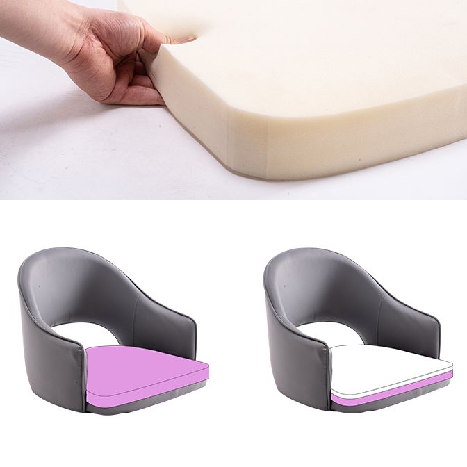 Modern Linen Dining Chair Open Back Dining Side Furniture with Wood Legs in Matte Finish