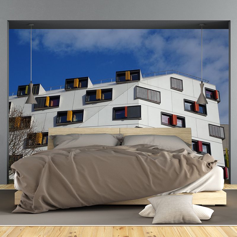 Modern City Architecture Mural Wallpaper Meeting Room Wall Decor, Made to Measure