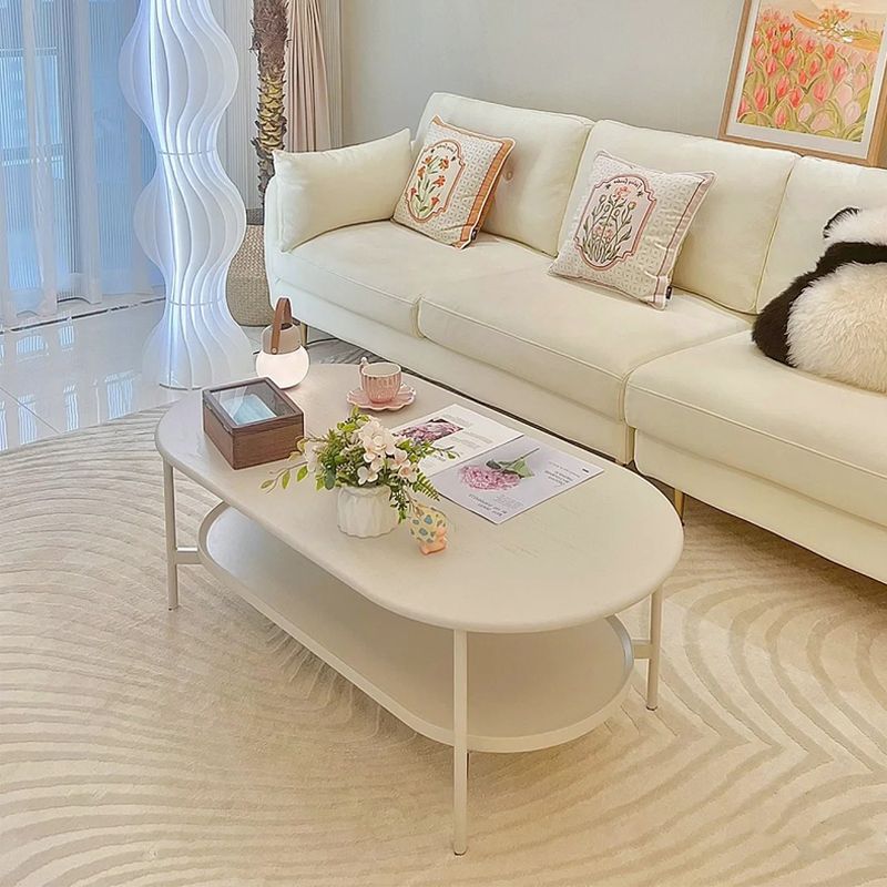 No Distressing Wood Coffee Table Set White Oval Coffee Table