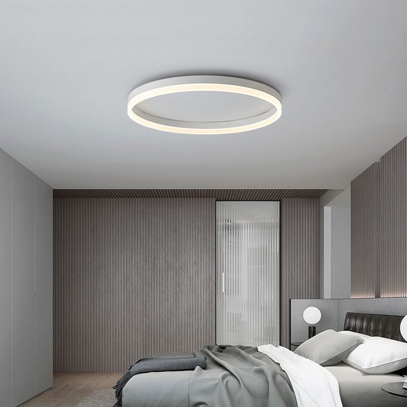 Plafonnier encastré rond en aluminium style moderne lampe simple encastrée