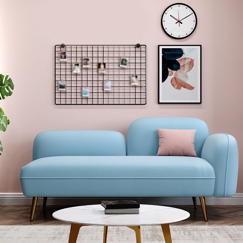 Grey/Blue/Pink Velvet Sofa 55.12"/63" Wide Square Arm Loveseat