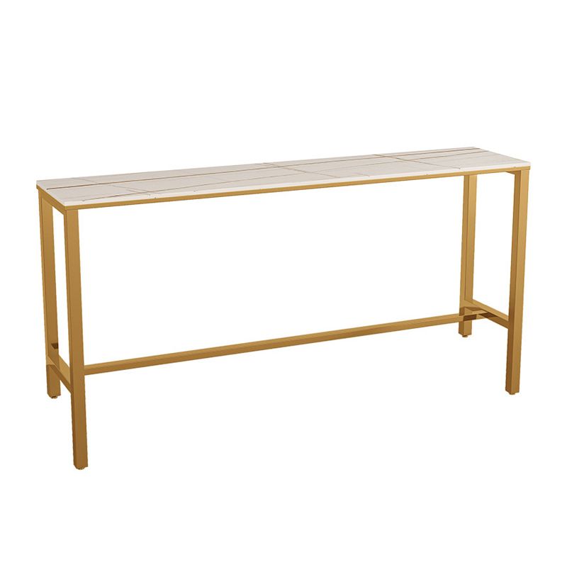 Modern Sintered Stone Bar Table Rectangle Dining Table for Kitchen Living Room