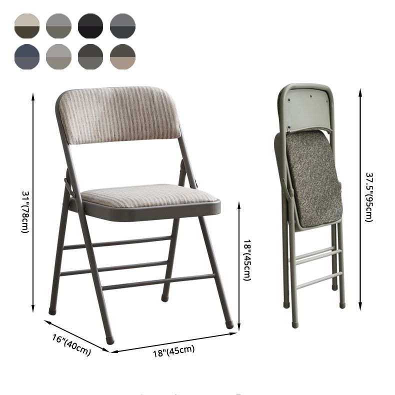 Silla de comedor de metal contemporáneo, silla lateral plegable sin brazos para el hogar, con respaldo abierto