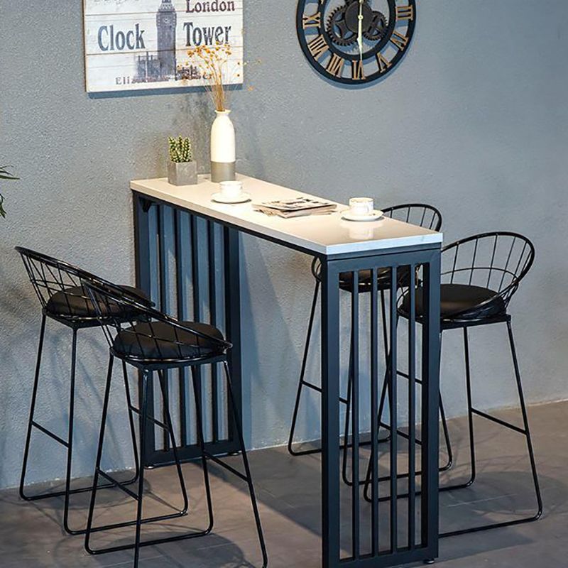 Industrial Bar Table Rectangle Bar Height Pub Table for Indoor