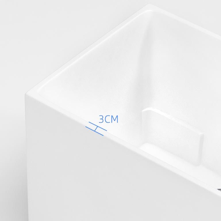 Modern Acrylic Alcove Bathtub 23.6" H Rectangular Bath Tub for Home