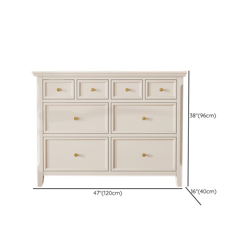 Wooden Storage Chest Dresser Classic Glam Dresser for Bedroom