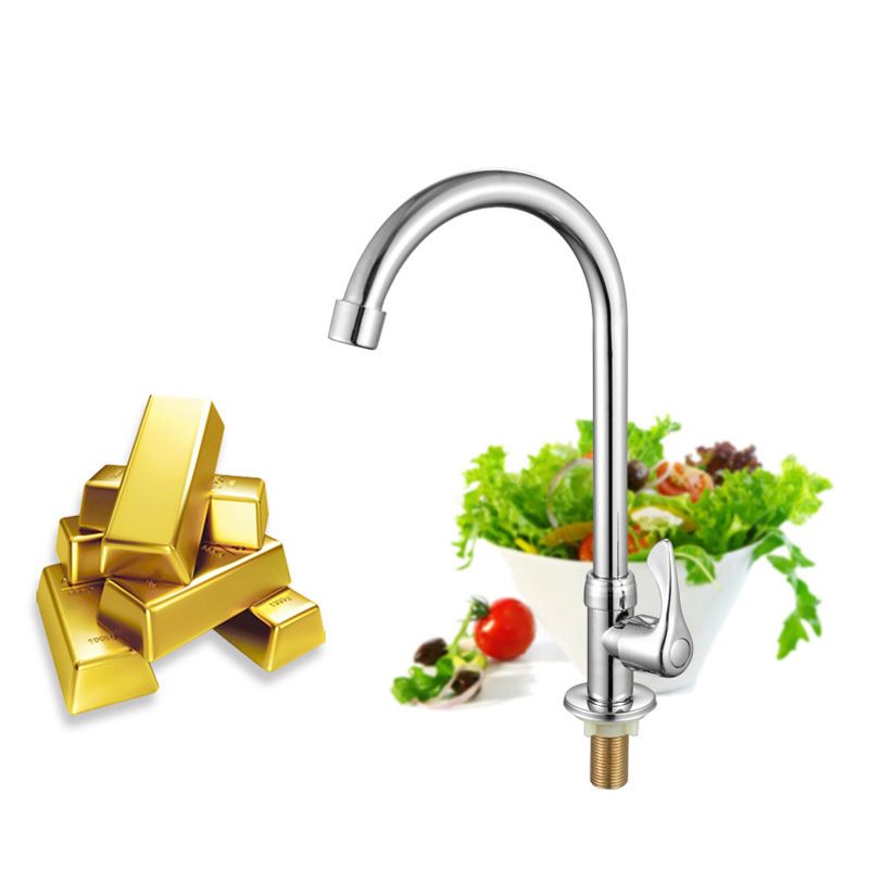 Contemporary Single Handle Kitchen Faucet Brass 1-Hold Bar Faucet