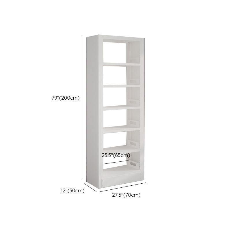 Modern Open Back Bookshelf Standard Metal Bookcase with Shelves
