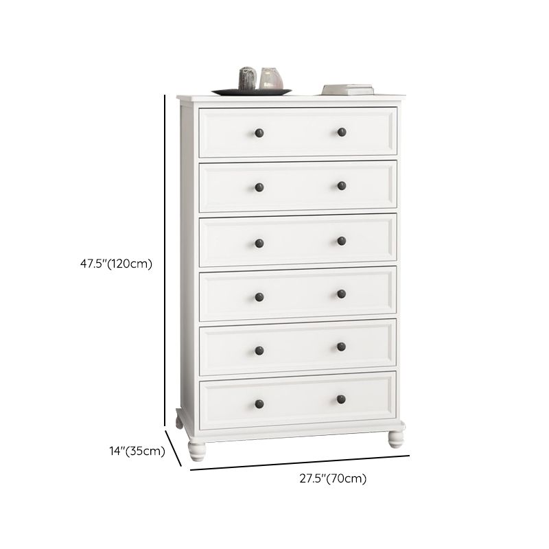 13.8" W Vertical Chest Solid Wood White Storage Chest with Drawers