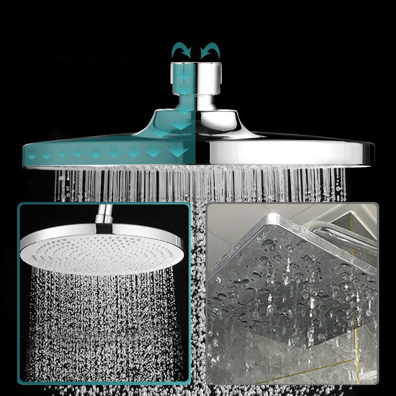 Contemporary Round Showerhead Leak Resistant Rain Fall Large Shower Head