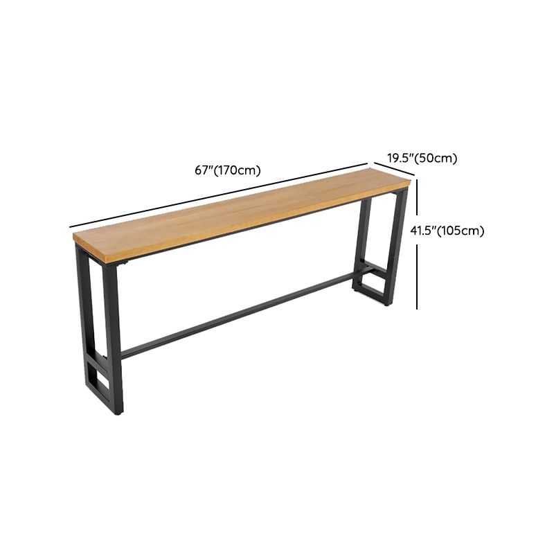 Industrial Style Solid Wood Pub Dining Set 1/2/9 Pcs Rectangular Pub Set for Home