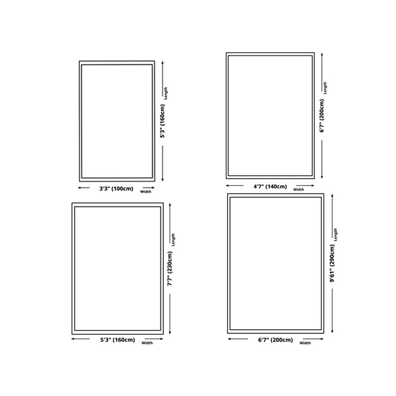 Stylish Modern Carpet Geometric Print Polyester Rug Stain Resistant Rug for Living Room