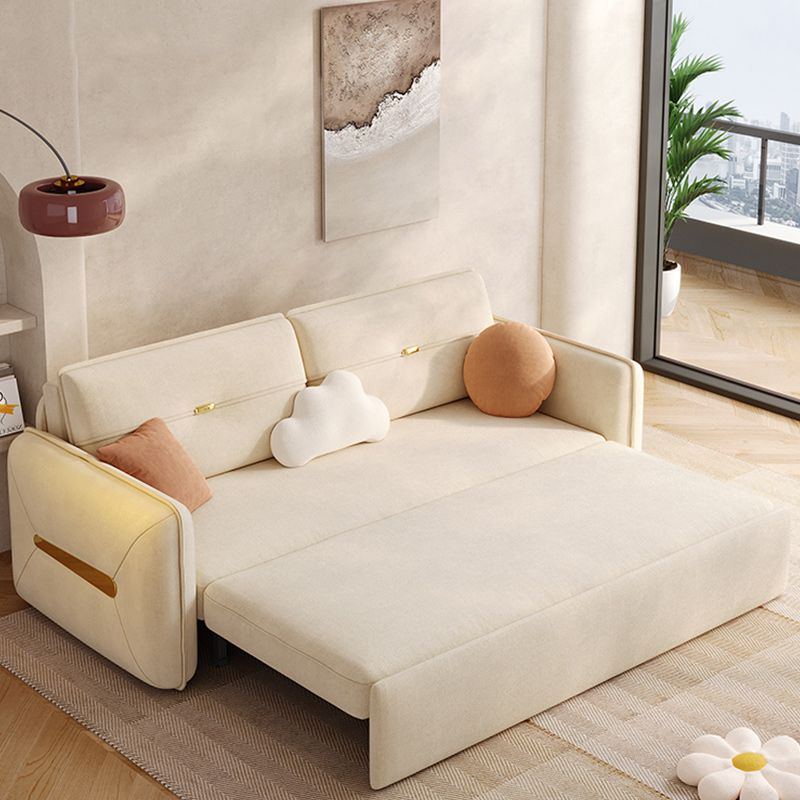 Square Arms Sofa Futon Pillow Included Futon Sofa Bed with Storage