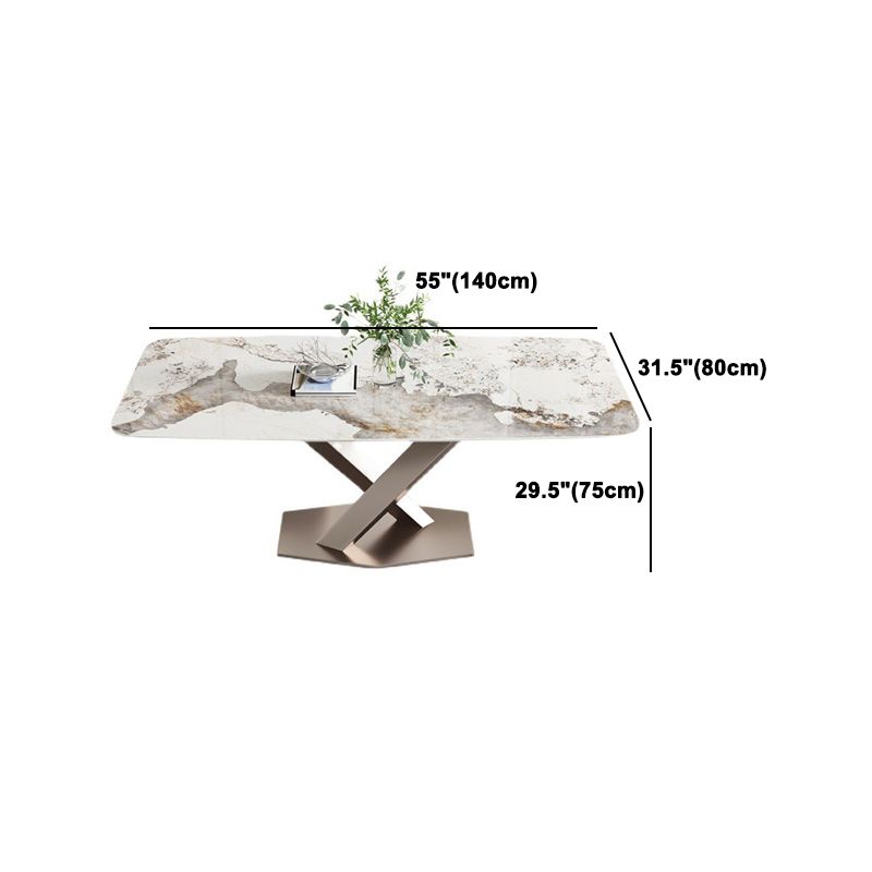 Nordic Glam Style Sintered Stone Round Table Set 1/4/5/7 Pieces Dining Set