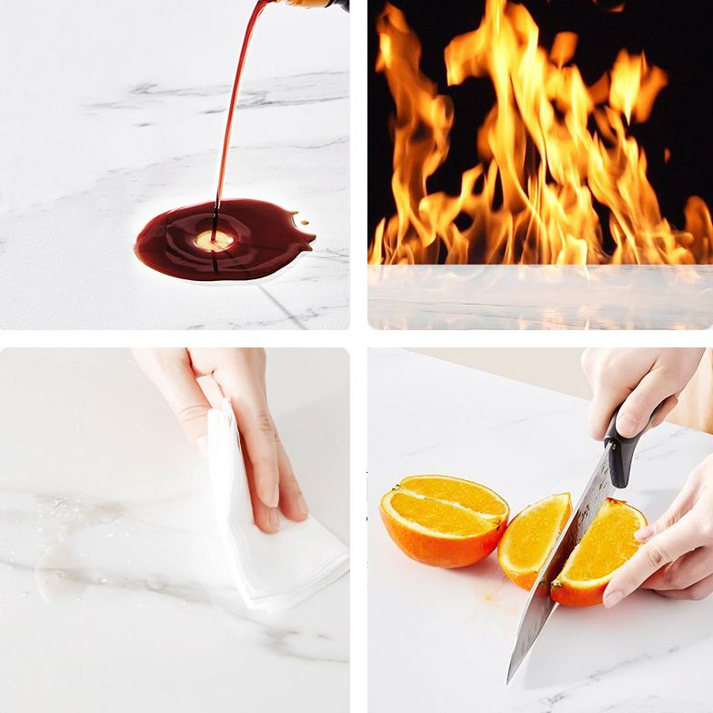 Modern Dining Table Set 1/2/5 Pcs Stone Dining Table with Armless Chairs