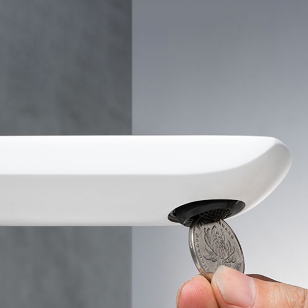 Modern Lever Handles Sink Faucet White Brass Bathroom Sink Faucet