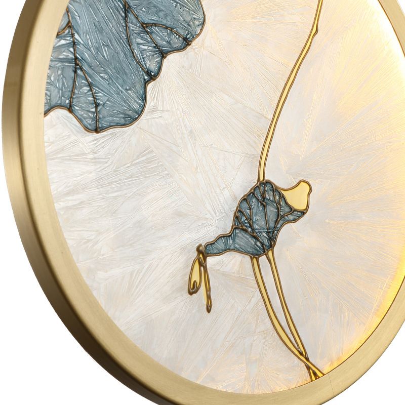 Postmodern Hanging Light Kit Bronze 1-Light Circle Ceiling Light for Bedroom