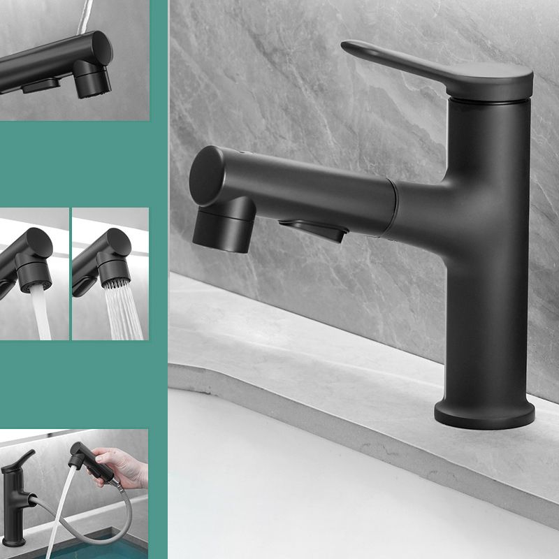 Modern Sink Faucet Solid Color Brass Centerset Lavatory Faucet for Bathroom