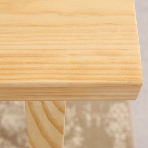 Modern Solid Wood Rectangle Counter Table Natural Storage Bistro Bar Height Cocktail Table