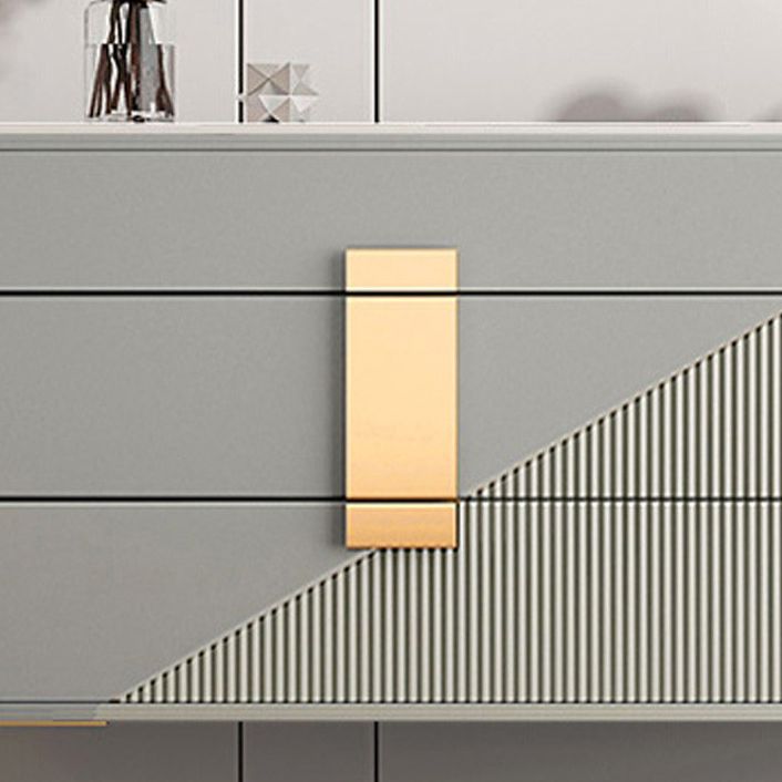 15.6-inch Width Classic Glam Dresser Stone Storage Chest with 3/6 Drawers