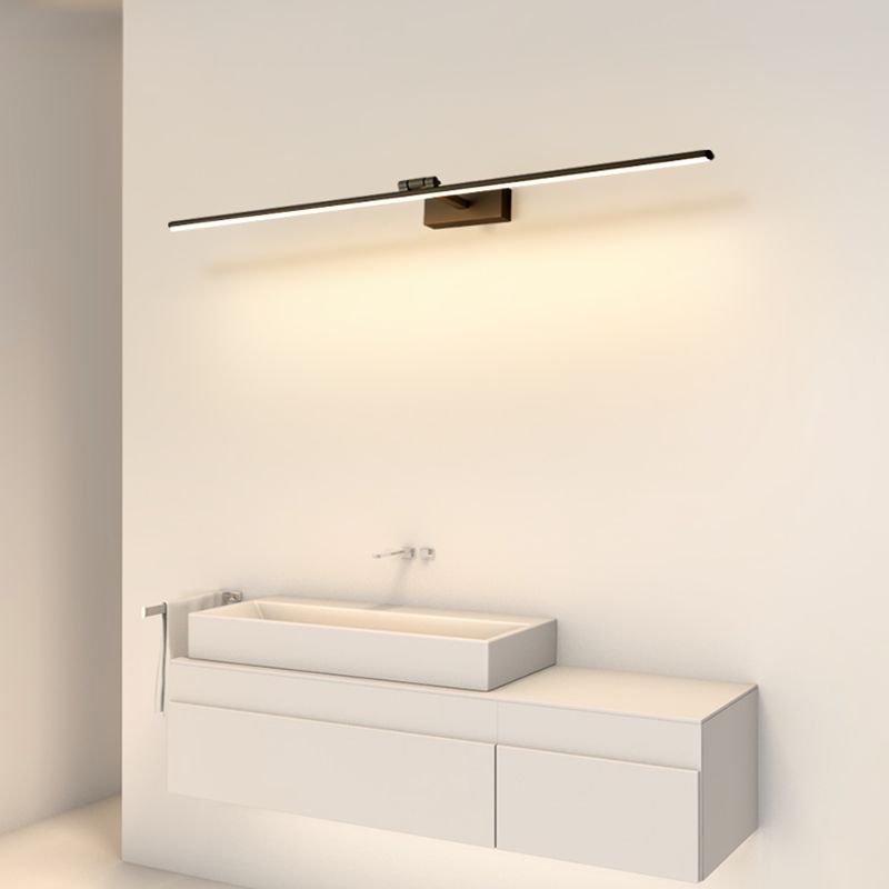 Moderno stile minimalista a parete lineare a parete vanità luci in alluminio sconde murale per bagno per bagno