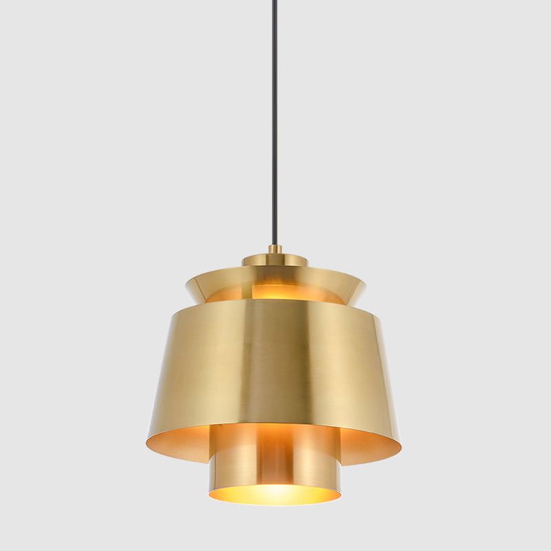 Forma de platillo volador posmoderno colgante de metal liviano 1 luz de suspensión de luz para sala de estar