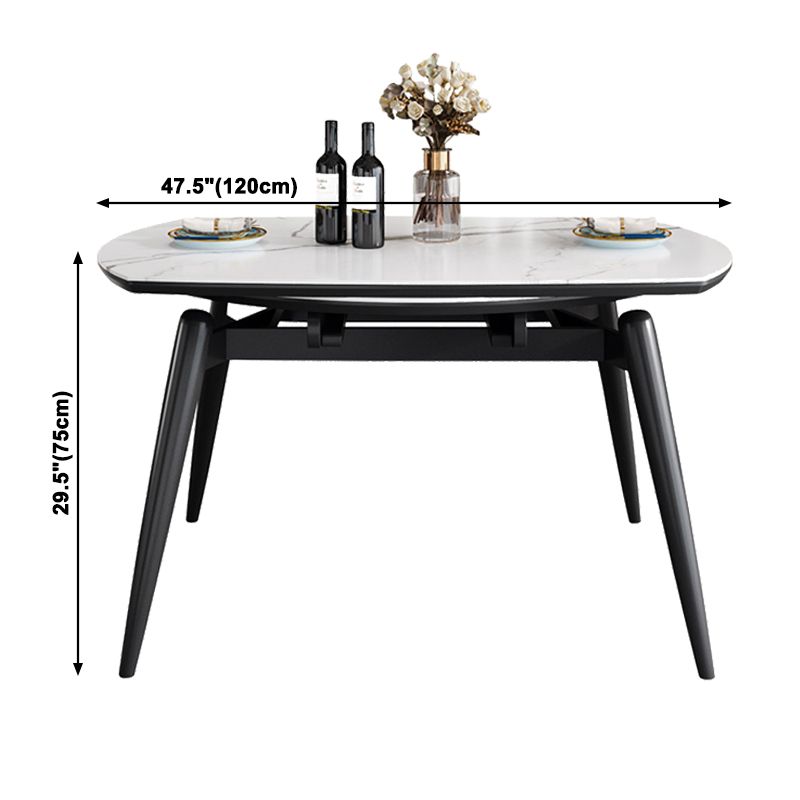 Gesinterde stenen bovenaan uitbreidbare ronde tafel voor restaurant moderne eettafel met 4 poten