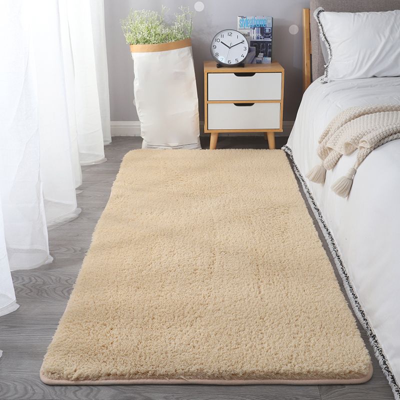 Tapis moderne blanc mélangé de couleurs pures, tapis d'intérieur lavable pour la décoration de la maison