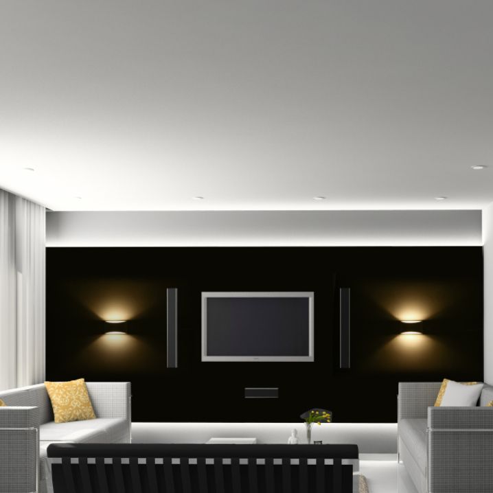 Halbzylinderform Wandbeleuchtung moderner Stil 2 Lichter Metallwand in Weiß montiert