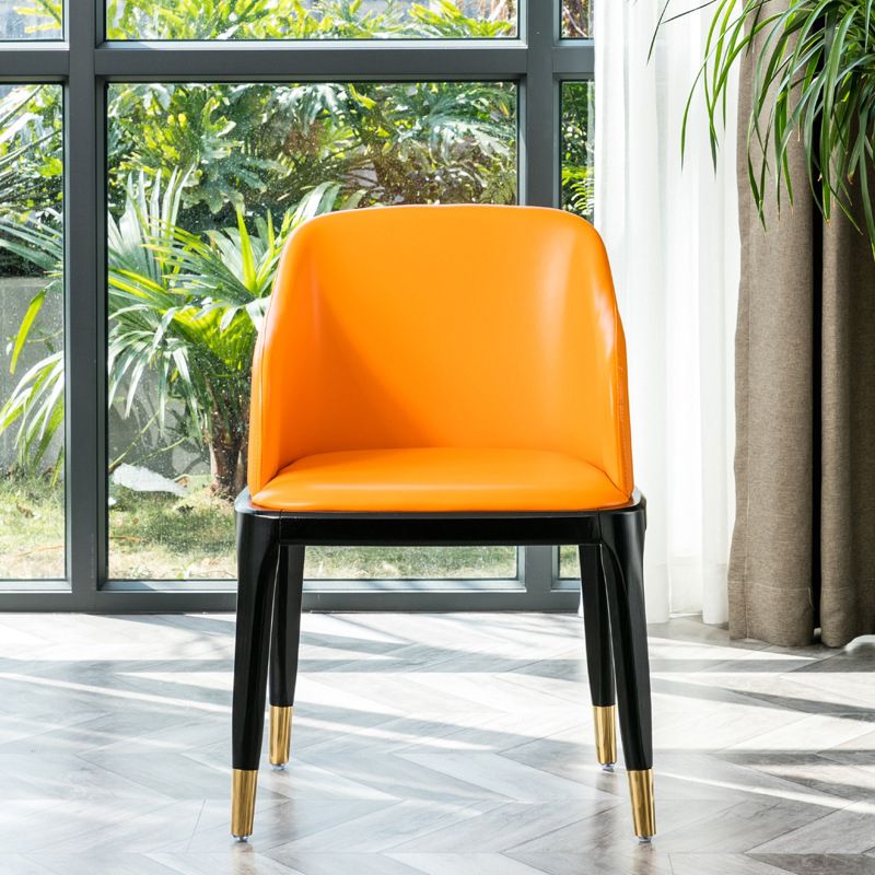 Kitchen Home Upholstered Dining Chairs Faux Leather Parsons Chair