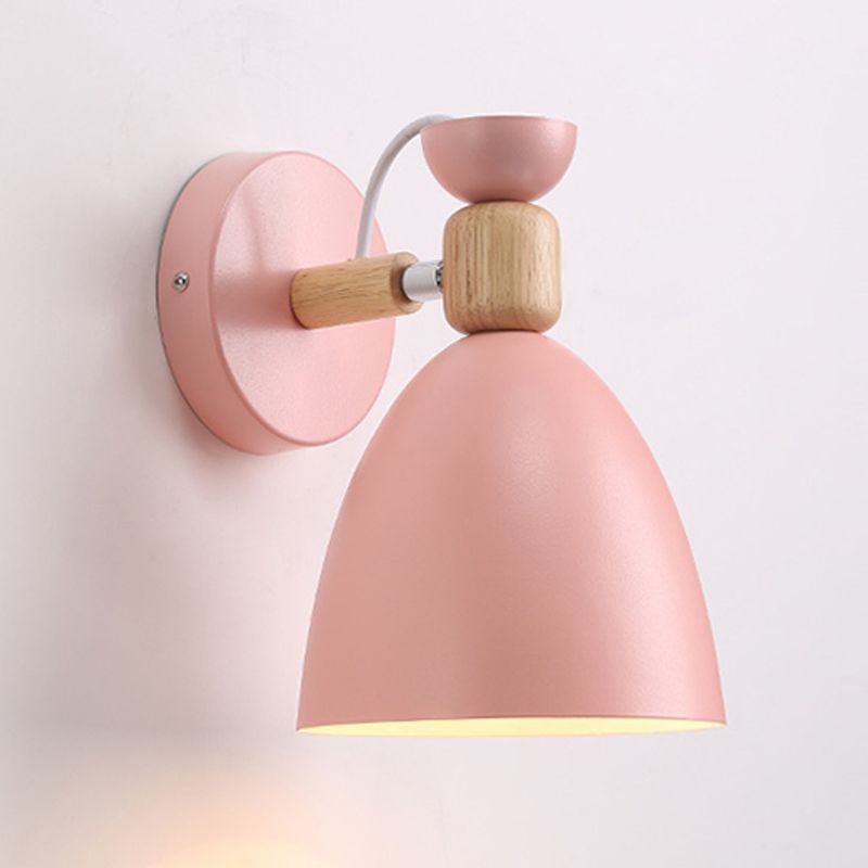 Geometric Metal Wall Sconce Modern Nordic Macaron 1 Light Wall Mounted Light