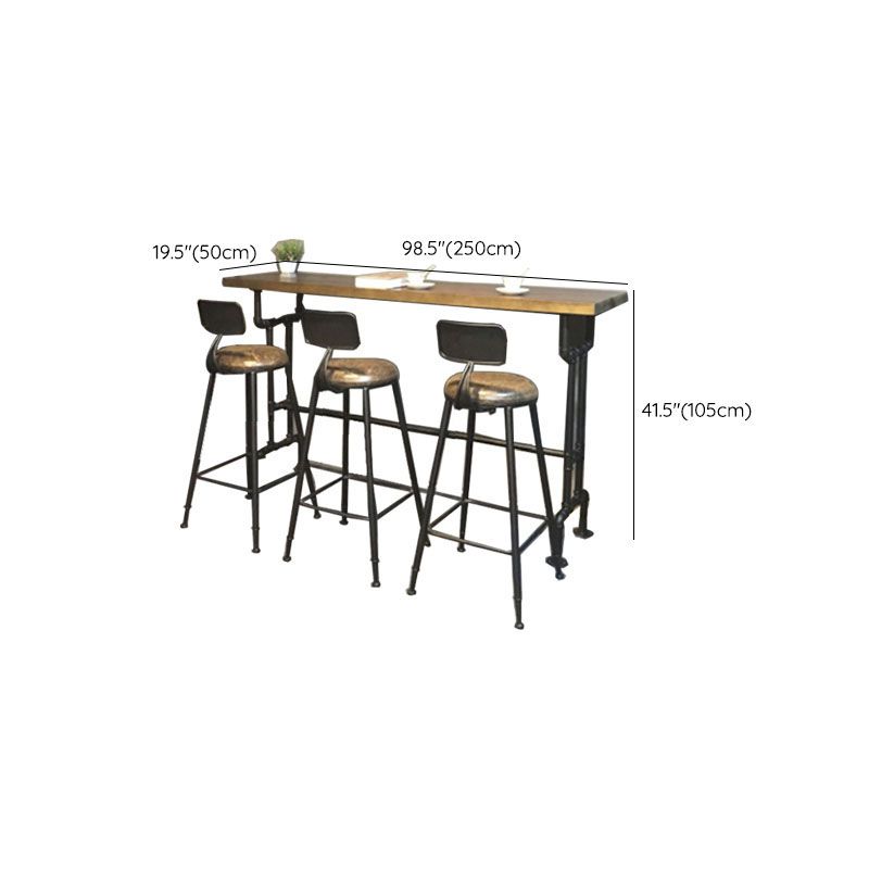 Industrial Bar Dining Table Cafe and Breakroom Bar Stool Table