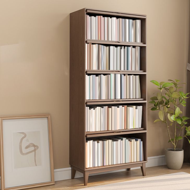 Wood Accent Cabinet, Glass Doors Storage Cabinet - Solid Wood