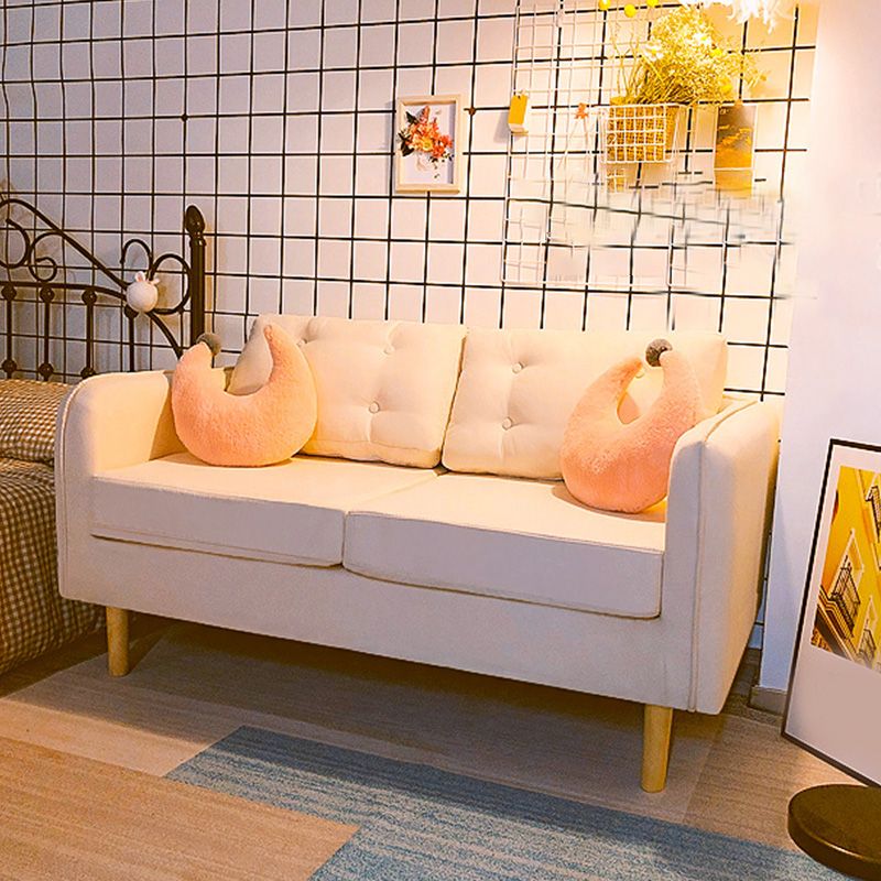 Linen Chesterfield Sofa Living Room Loose Back with 4 Legs Seating