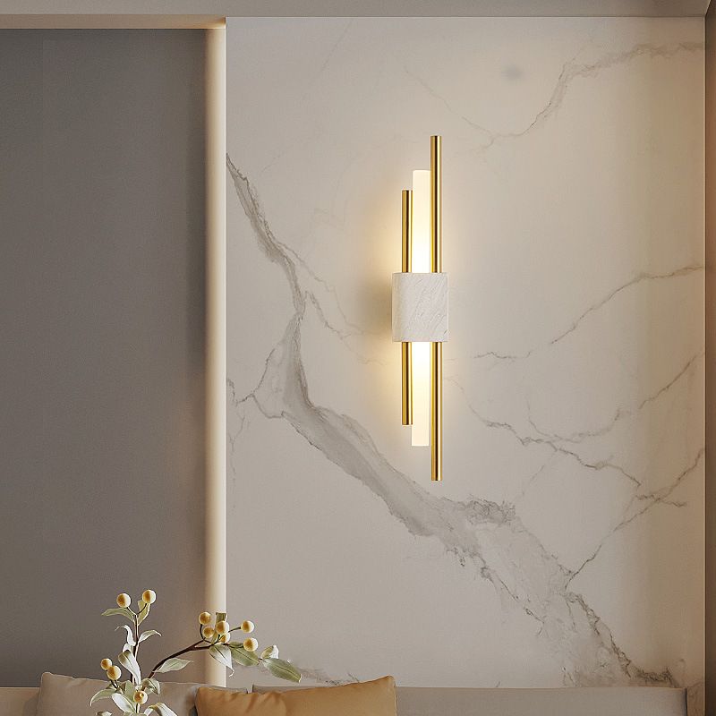 Modern Luxury LED Wall Lamp Iron Cylindrical Wall Sconce with Acrylic Shade