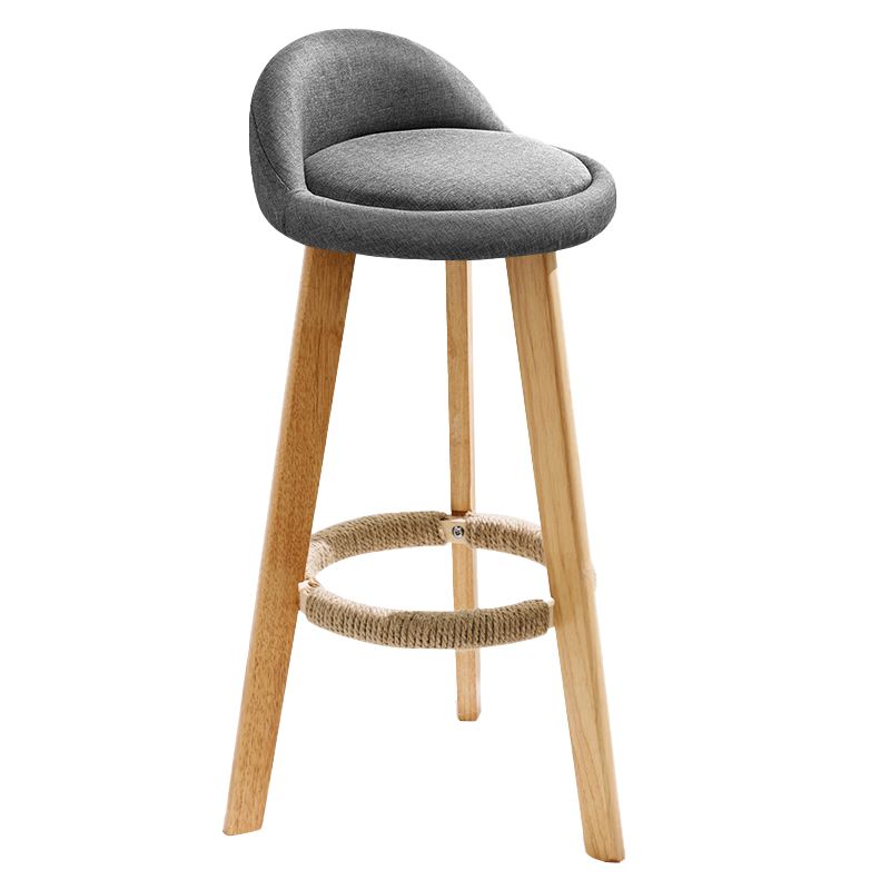 Barhocker mit Holzbeinen im skandinavischen Stil, Thekenhocker für Küchenbar, 1 Stück