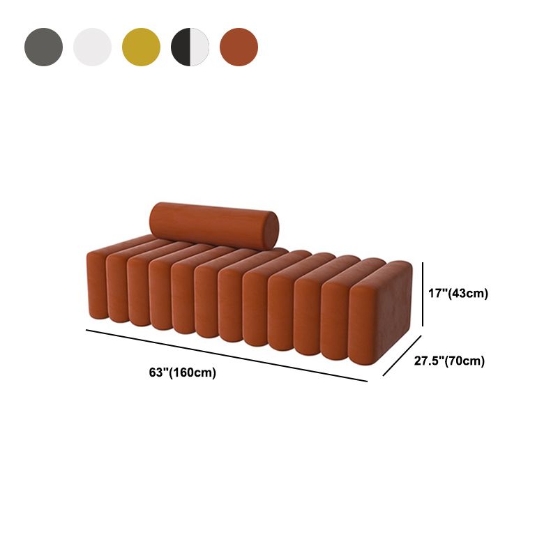 Velvet Standard Sofa Contemporary Armless Sofa for Living Room