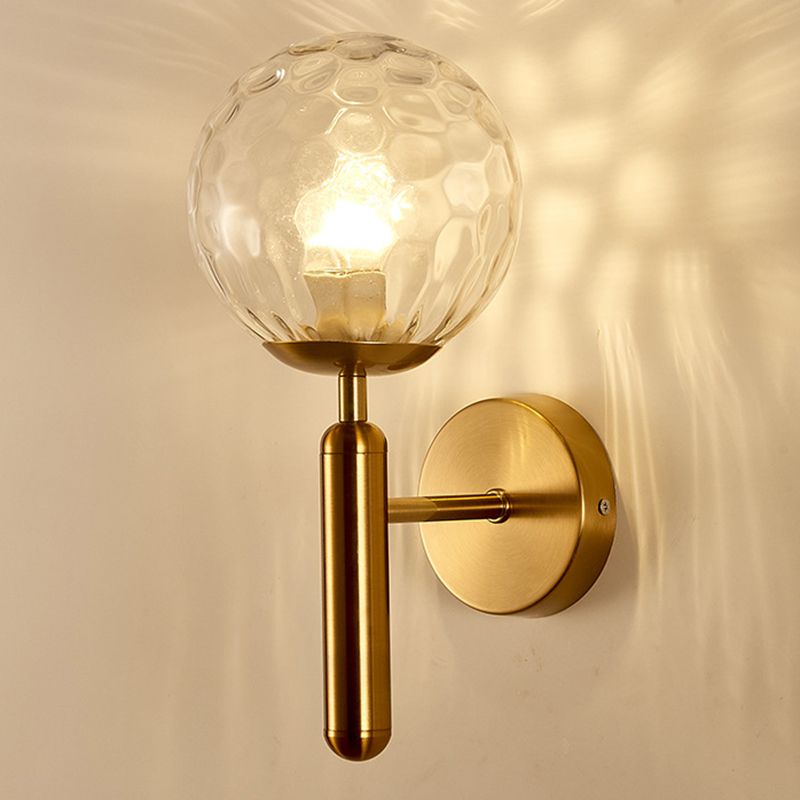 Moderner nordischer Stil kugelförmiger Wandleuchte Leuchten Glas 1 leichte Wandleuchten für Wohnzimmer