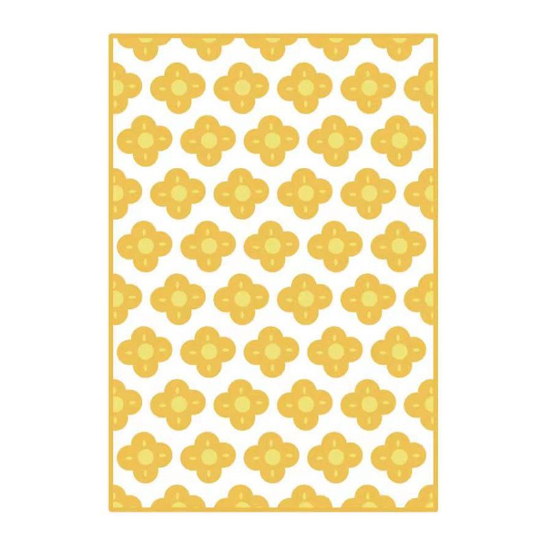 Light Purple Flower Rug Polyester Simple Rug Washable Rug for Living Room
