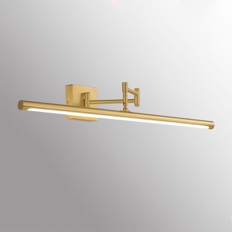 Gouden lineaire LED -wandlamp in moderne creatieve stijl koper verstelbaar wandlicht met acrylschaduw
