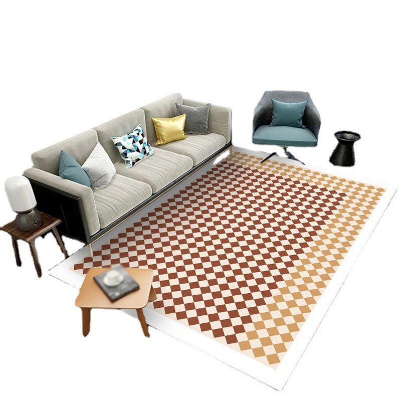 Tapis moderne noir Poyester Waves Rapis intérieur Rapis lavable pour la décoration de la maison