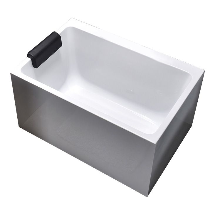 Modern Rectangular Bathtub Acrylic Center Soaking White Bath