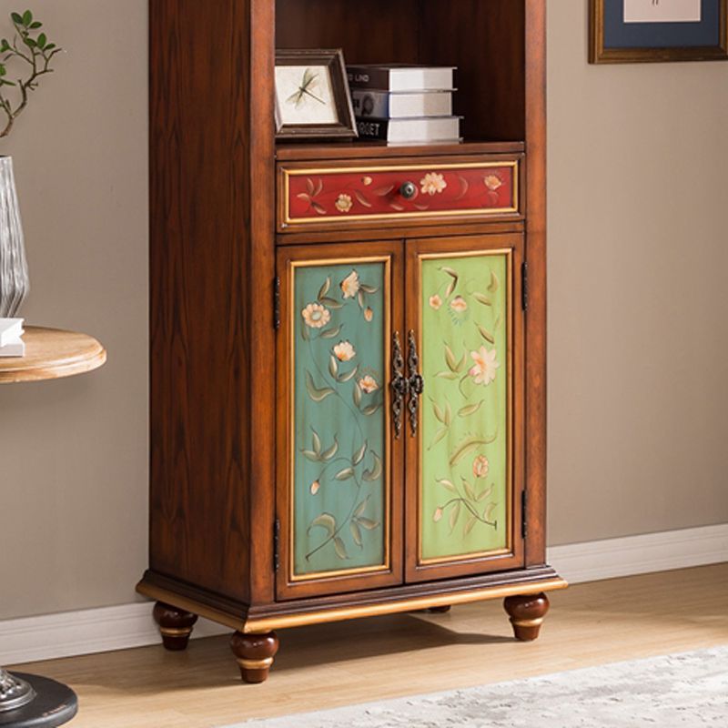 Rectangle Standard Storage Cabinet Solid Wood Cabinet with Drawer