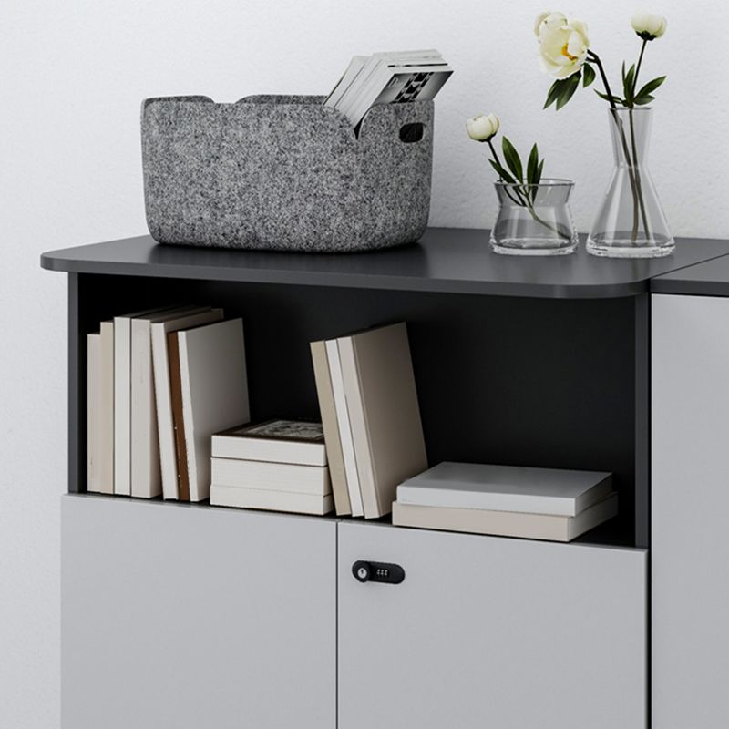 Contemporary Wooden File Cabinet Storage Shelves Filing Cabinet