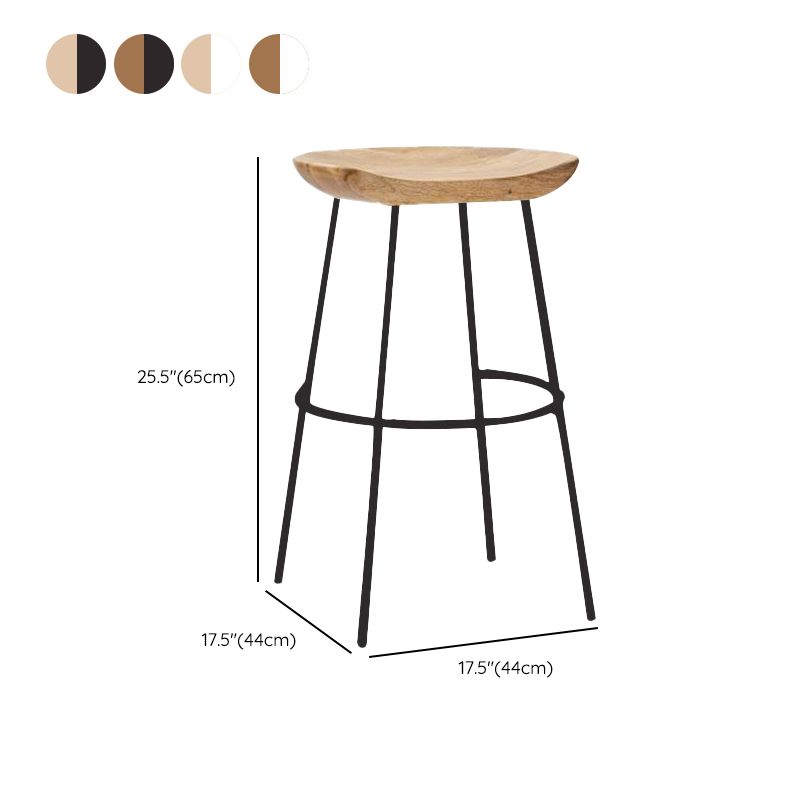 Solid Wood Modern Counter & Bar Stools Matte Finish Indoor Stools