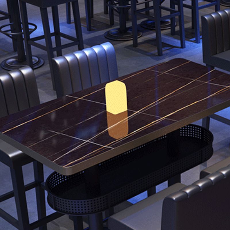 Industrial Style Bar Table Living Room Bistro Bar Desk with Storage