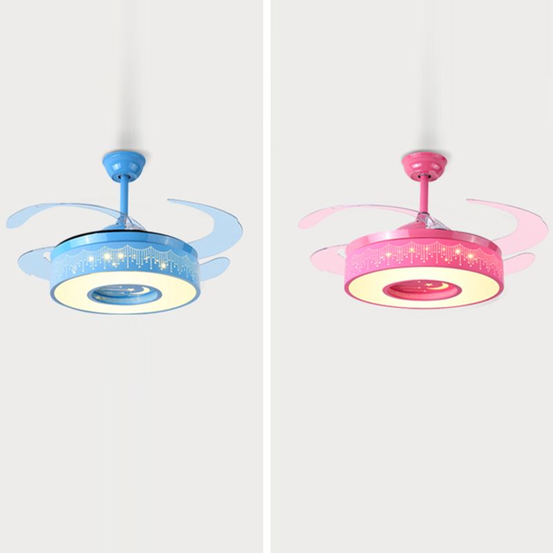 Kinderstil Deckenlüfter LED LED LED LABLAME mit Acryl für Wohnzimmer
