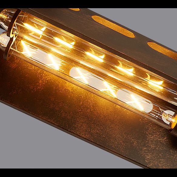 4-Light Steam Train Hanging Lamp Art Decor Industrial 4-Bulb Rust Finish Metal Island Lighting