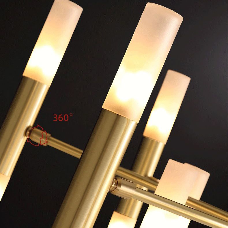 Starburst Metal Chandelier Lighting Fixture Modern Style Gold Hanging Light Fixture